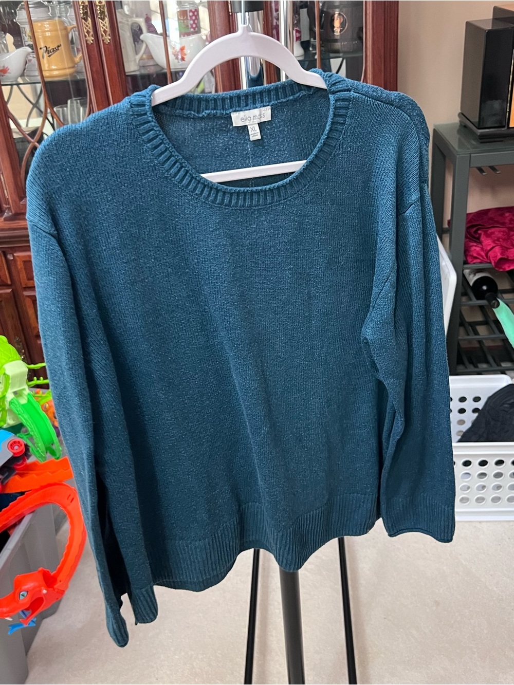 Ella Moss Men's Teal Crewneck Sweater